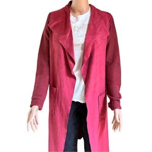 Listicle Knit Wrap Cardigan with Belted Lapel and Pockets